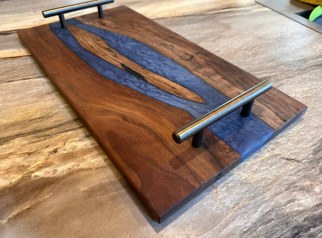 High quality Walnut Epoxy Serving Charcuterie Board